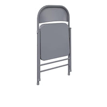 CoscoProducts COSCO SmartFold All-Steel Folding Chair, 4-Pack, Grey