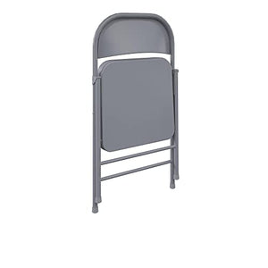 CoscoProducts COSCO SmartFold All-Steel Folding Chair, 4-Pack, Grey