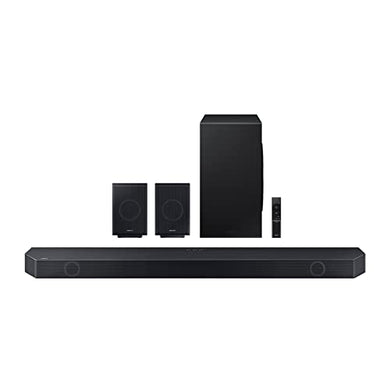 SAMSUNG HW-Q990C 11.1.4ch Soundbar w/Wireless Dolby Audio, Rear Speakers Included Q-Symphony, SpaceFit Sound Pro, Adaptive Sound, Game Mode Pro, Airplay 2, AVA, Alexa Built-in (Newest Model)