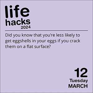 Life Hacks 2024 Day-to-Day Calendar