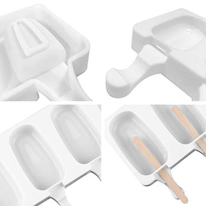2 Pack Ice Cream Mould Popsicle Mold, Silicone