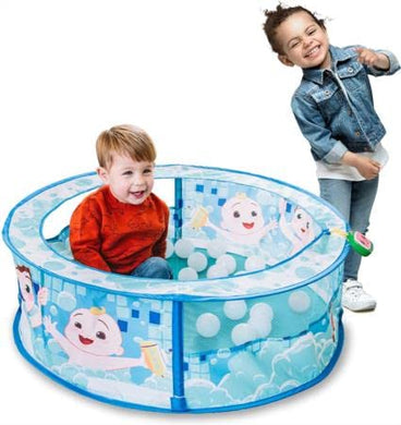 Sunny Days Entertainment Bath Time Sing Along Play Center - Ball Pit Tent with 20 Bonus Play Balls and Music - CoComelon