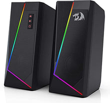 Redragon GS520 RGB Desktop Speakers, 2.0 Channel PC Computer Stereo Speaker with 6 Colorful LED Modes, Enhanced Sound and Easy-Access Volume Control, USB Powered w/ 3.5mm Cable