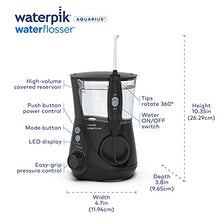 Waterpik Aquarius Water Flosser Professional For Teeth, Gums, Braces, Dental Care, Electric Power With 10 Settings, 7 Tips For Multiple Users And Needs, ADA Accepted, Black WP-662