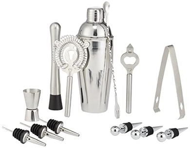 Amazon Basics 13-Piece Stainless Steel Bar Tools Set