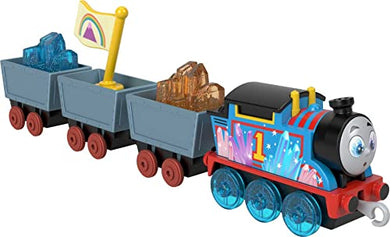 Thomas & Friends Diecast Toy Train, Crystal Cargo Adventure Thomas Engine with Cargo Cars & Pieces for Preschool Kids Ages 3+ Years