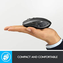 Logitech MX Anywhere 2S Wireless Mouse Use On Any Surface, Hyper-Fast Scrolling, Rechargeable, Control Up to 3 Apple Mac and Windows Computers and Laptops (Bluetooth or USB), Graphite