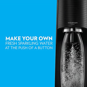 SodaStream Terra Sparkling Water Maker (Black) with CO2, DWS Bottle and Bubly Drop, Battery Powered