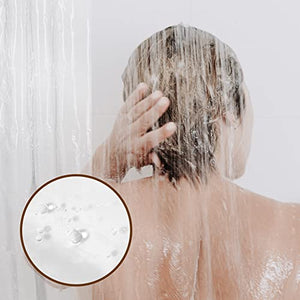 Barossa Design Plastic Shower Liner Clear - Premium PEVA Shower Curtain Liner with Rustproof Grommets and 3 Magnets, Waterproof Cute Lightweight Standard Size Shower Curtains for Bathroom - Clear