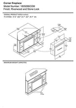 Ameriwood Home Overland Electric Corner Fireplace for TVs up to 50" Wide, Espresso