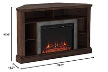 Ameriwood Home Overland Electric Corner Fireplace for TVs up to 50" Wide, Espresso