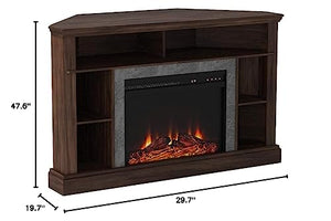 Ameriwood Home Overland Electric Corner Fireplace for TVs up to 50" Wide, Espresso