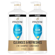 Pantene 2-in-1 Shampoo and Conditioner Twin Pack with Hair Treatment Set, Classic Clean, 1 Set