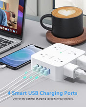 Surge Protector Power Strip - 8 Outlets with 4 USB Charging Ports