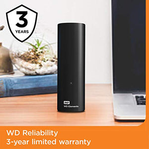 WD 18TB Elements Desktop External Hard Drive USB 3.0 for plug-and-play storage - WDBWLG0180HBK-NESN