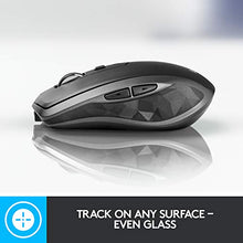 Logitech MX Anywhere 2S Wireless Mouse Use On Any Surface, Hyper-Fast Scrolling, Rechargeable, Control Up to 3 Apple Mac and Windows Computers and Laptops (Bluetooth or USB), Graphite