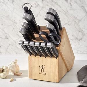 HENCKELS Premium Quality 15-Piece Knife Set with Block, Razor-Sharp, German Engineered Knife Informed by over 100 Years of Masterful Knife Making, Lightweight and Strong, Dishwasher Safe