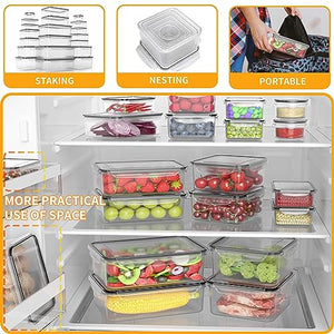 GEIKR 52 PCS Large Food Storage Containers with Lids Airtight