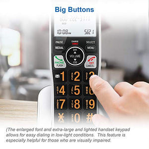 AT&T BL102-5 DECT 6.0 5-Handset Cordless Phone for Home with Answering Machine, Call Blocking, Caller ID Announcer, Audio Assist, Intercom, and Unsurpassed Range, Silver/Black