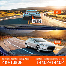 Vantrue N4 3 Channel Dash Cam, 4K+1080P Front and Rear, 1440P+1440P Front and Inside, 1440P+1440P+1080P Three Way Triple Car Camera, IR Night Vision, 24 Hours Parking Mode, Support 256GB Max