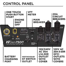 Westinghouse Outdoor Power Equipment 9500 Peak Watt Home Backup Portable Generator, Remote Electric Start with Auto Choke, Transfer Switch Ready 30A Outlet, Gas Powered, CARB Compliant