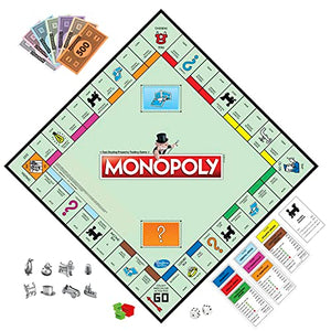 Monopoly Game, Family Board Games for 2 to 6 Players & Kids Ages 8 and Up, Includes 8 Tokens (Token Vote Edition)