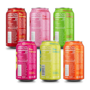 POPPI Sparkling Prebiotic Soda w/ Gut Health & Immunity Benefits, Beverages w/ Apple Cider Vinegar, Seltzer Water & Fruit Juice, Low Calorie & Low Sugar Drinks, Fun Favs Variety Pack, 12oz (12 Pack) (Packaging & Flavors May Vary)