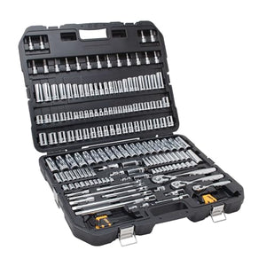 DEWALT Mechanics Tool Set, SAE and Metric, 1/2, 1/4, 3/8 Drive Sizes, 192-Piece, Chrome Vanadium Steel, (DWMT75049)