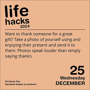 Life Hacks 2024 Day-to-Day Calendar