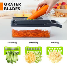 Vegetable Chopper, Pro Onion Chopper, Multifunctional 13 in 1 Food Chopper, Kitchen Vegetable Slicer Dicer Cutter,Veggie Chopper With 8 Blades,Carrot and Garlic Chopper With Container…