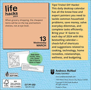 Life Hacks 2024 Day-to-Day Calendar