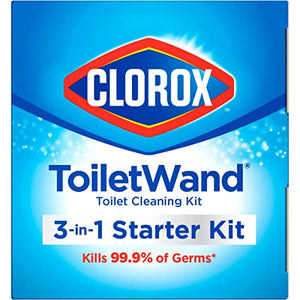 Original Clorox Cleaning System, ToiletWand, Storage Caddy, 6 Refill Heads (Package May Vary)