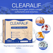 CLEARALIF Laundry Detergent Sheets Up to 160 Loads, Fresh Linen - Great For Travel,Apartments, Dorms,Laundry Detergent Strips Eco Friendly & Hypoallergenic