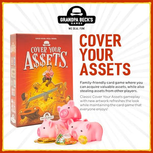 Grandpa Beck's Games Cover Your Assets | from The Creators of Skull King | Easy to Learn and Outrageously Fun for Kids, Teens, & Adults Alike | 2-6 Players Ages 7+