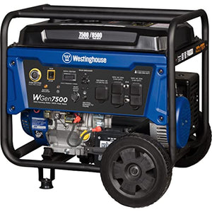 Westinghouse Outdoor Power Equipment 9500 Peak Watt Home Backup Portable Generator, Remote Electric Start with Auto Choke, Transfer Switch Ready 30A Outlet, Gas Powered, CARB Compliant