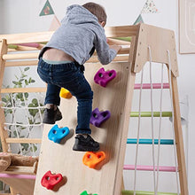 Avenlur Magnolia Indoor Playground 7-in-1 Jungle Gym Playset for Kids 2-6yrs - Slide, Climbing Wall, Rope Wall Climber, Monkey Bars, Swing - Waldorf and Montessori Style Wooden Climb Set. USA Company.