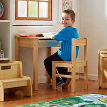 Wooden Lift-Top Desk & Chair