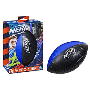 NERF Pro Grip Football, Classic Foam Ball, Easy to Catch & Throw, Balls for Kids, Kids Sports Toys (Blue)