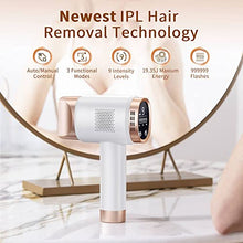 Aopvui Laser Hair Removal for Women and Men, IPL Permanent Hair Removal 999900 Flashes Hair Remover Device for Whole Body Use